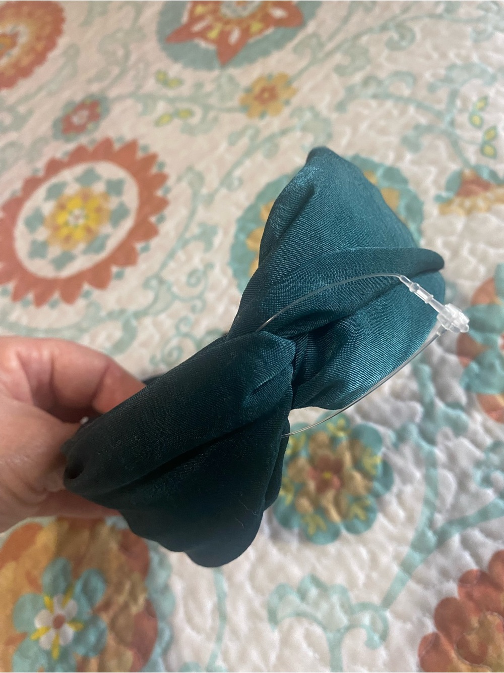 Teal Satin Knotted Headband - Women Accessories